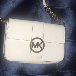 Michael Kors Crossbody white and gold